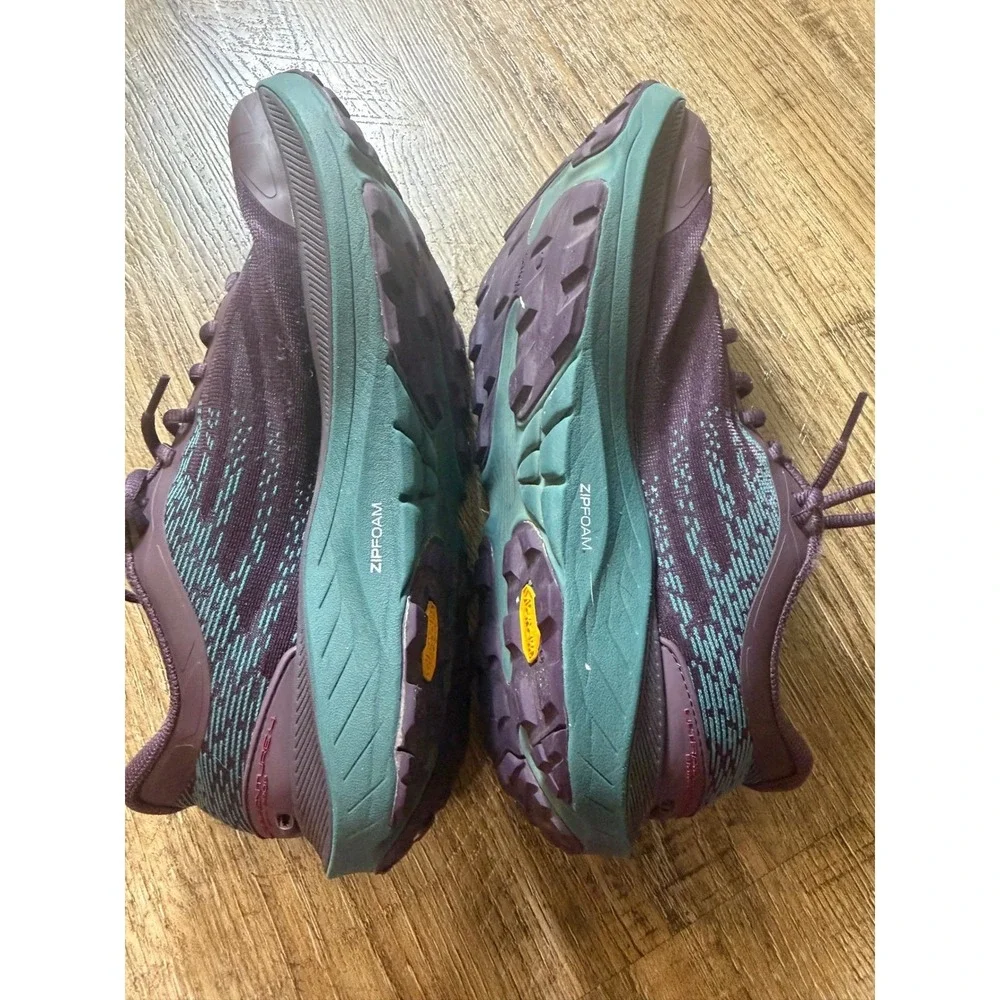 Topo Athletic MTN Racer 2 Trail Running Shoes Purple Teal Vibram Womens 9.5